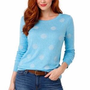 Liz Claiborne Polka Dot Crew Neck Sweater